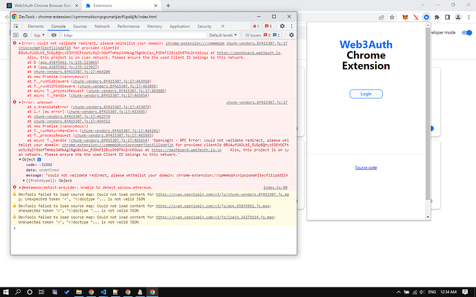 web3auth - extension - react