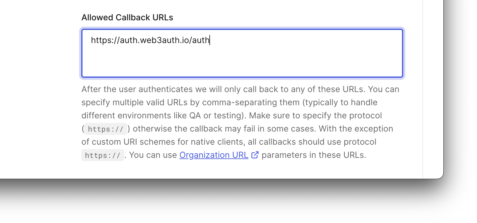 Add Callback URL to Auth0 Dashboard