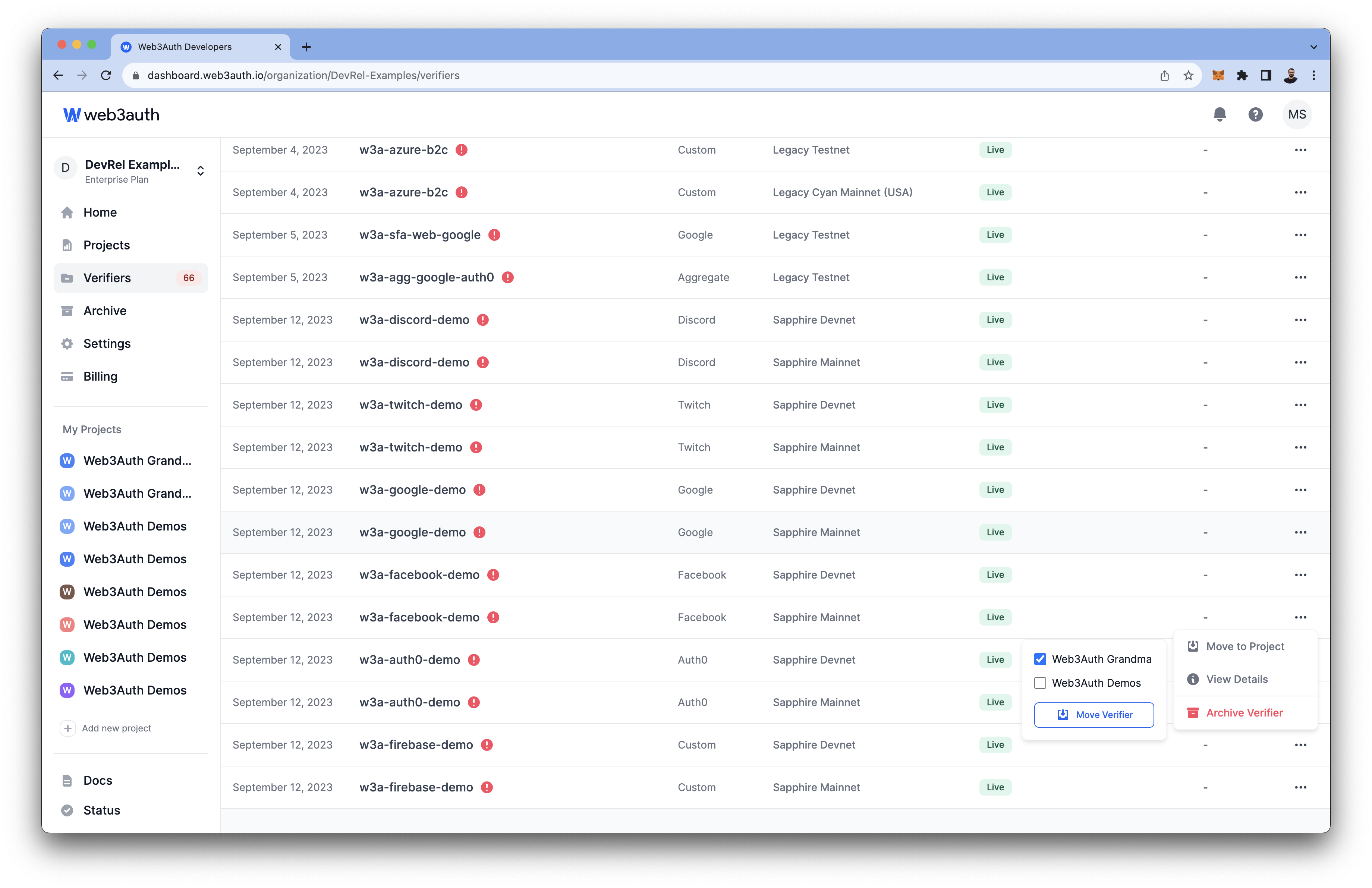 Verifier to Migrate.